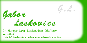 gabor laskovics business card